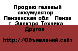 Продаю гелевый аккумулятор - Пензенская обл., Пенза г. Электро-Техника » Другое   